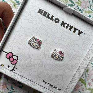 Cutest Hello Kitty sterling silver mini stud earring.